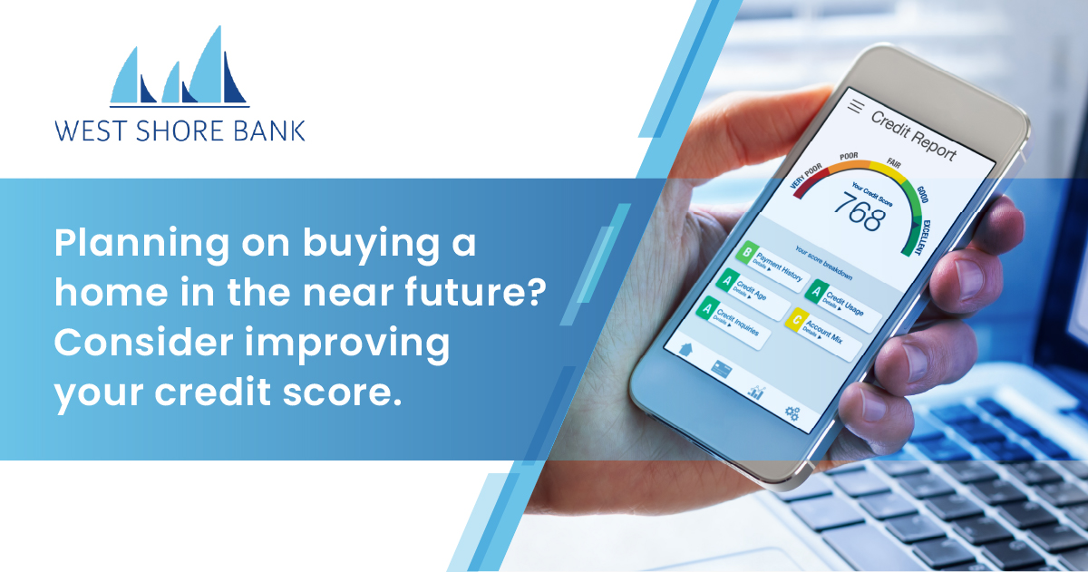 Planning on buying a home in the near future? Consider improving your credit score - Credit score app on phone
