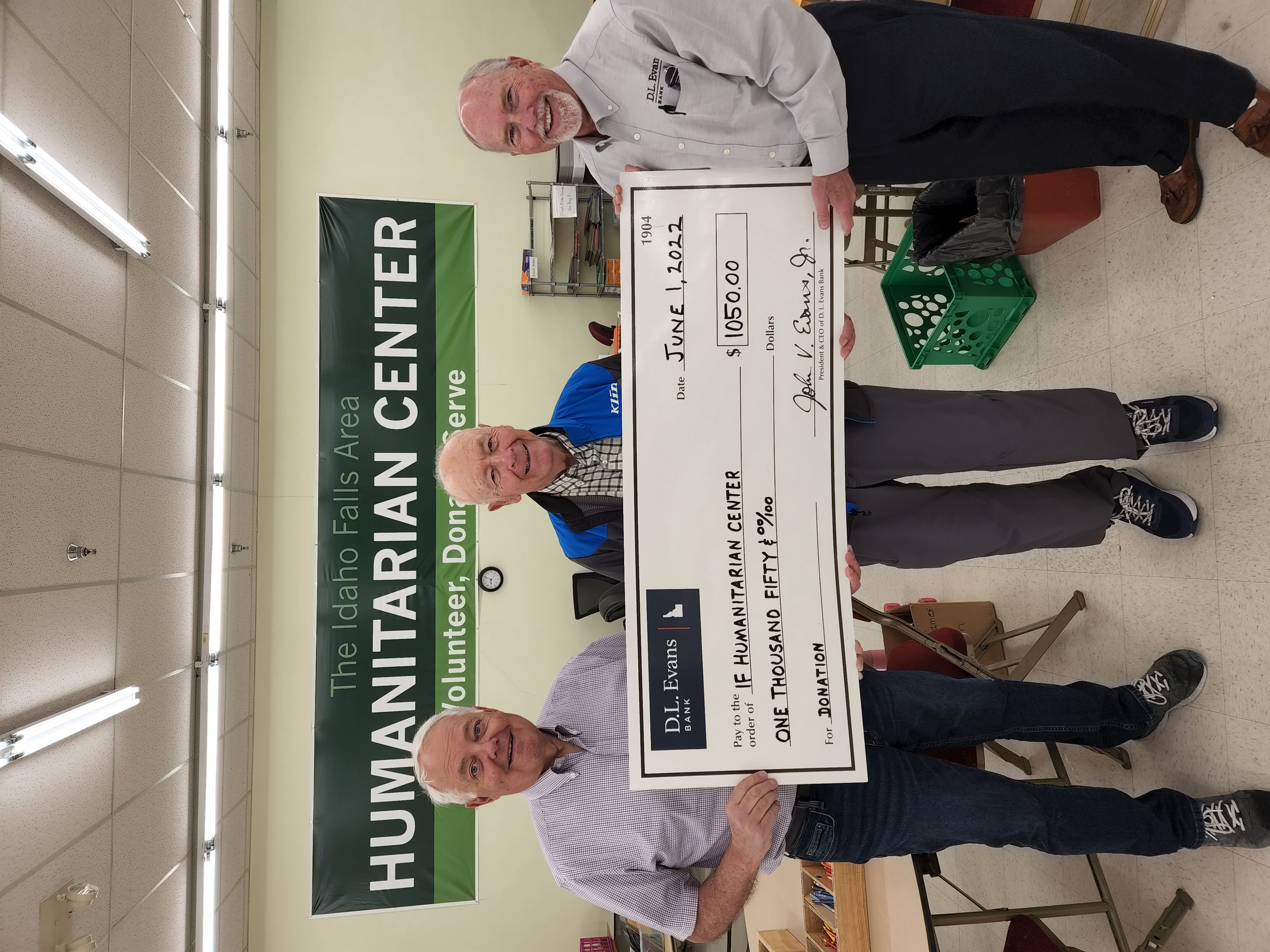Check presentation to The Idaho Falls Area Humanitarian Center by Ammon employees.