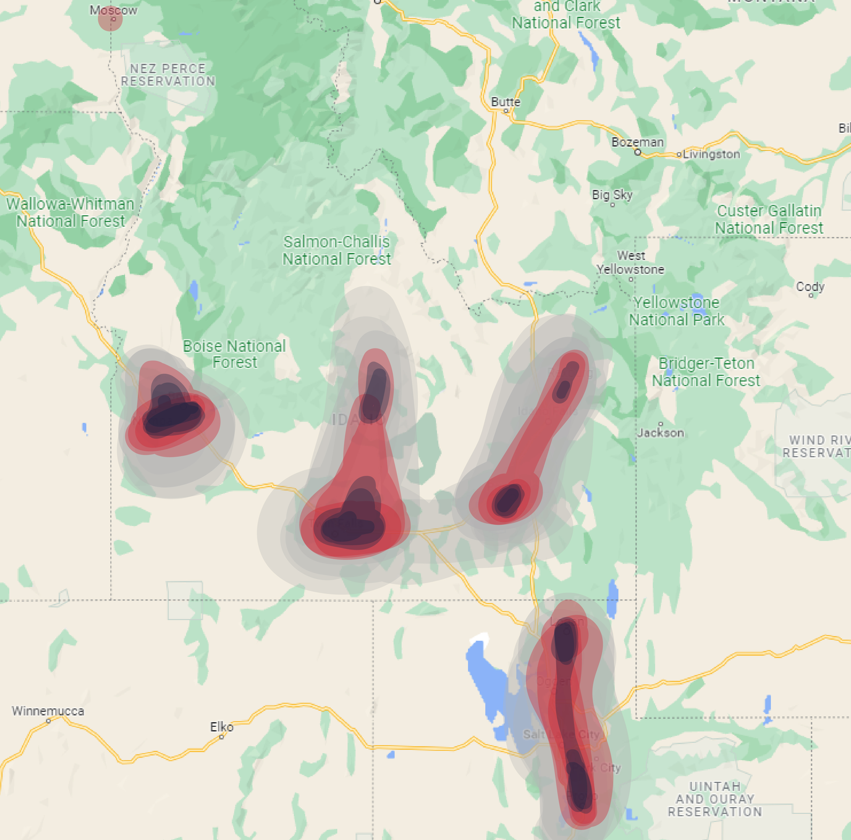 D.L. Evans Bank Heat Map of Community Involvement 