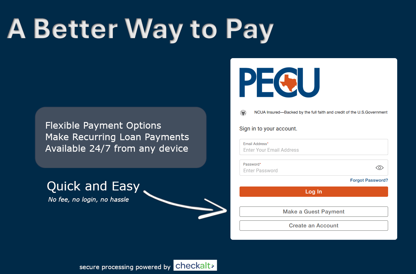 Make a Payment with CheckAlt