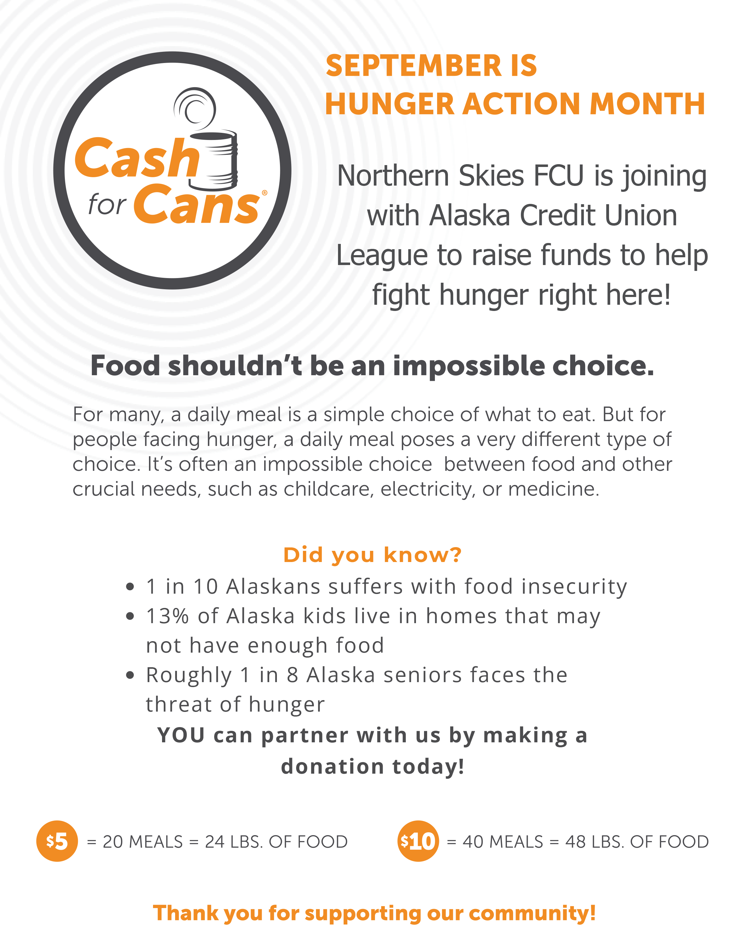 Cash For Cans with Northern Skies FCU