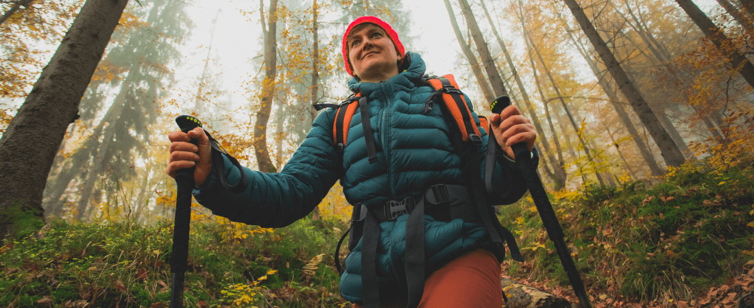 Woman hiking