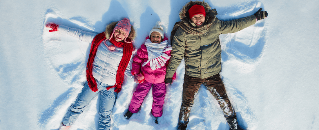 Family in the snow