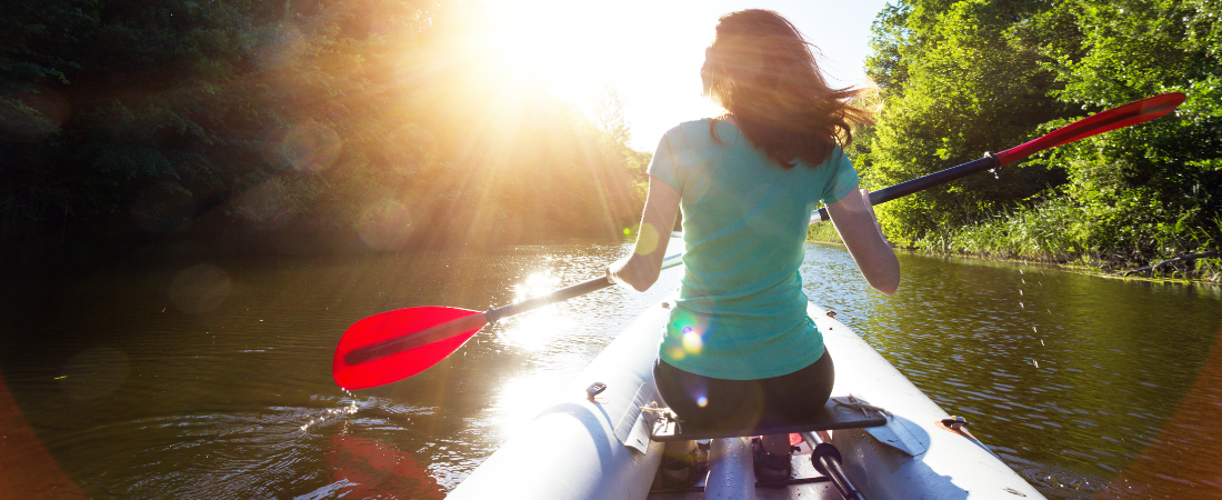Woman kayaking 