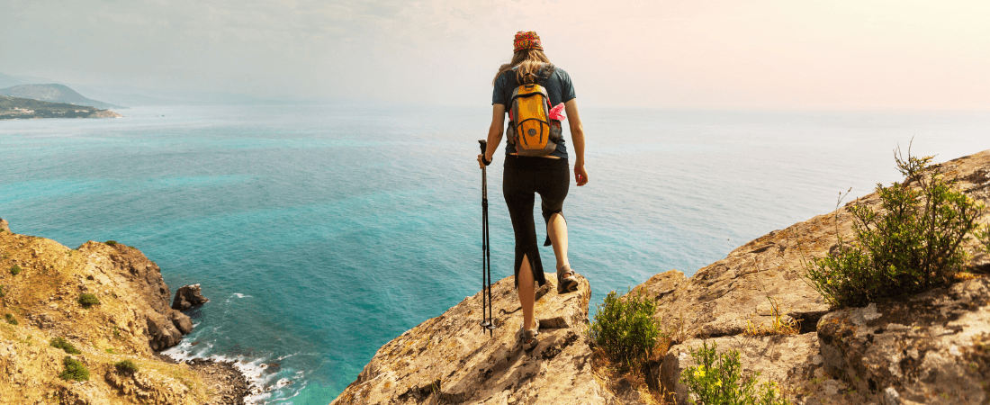 Woman hiking