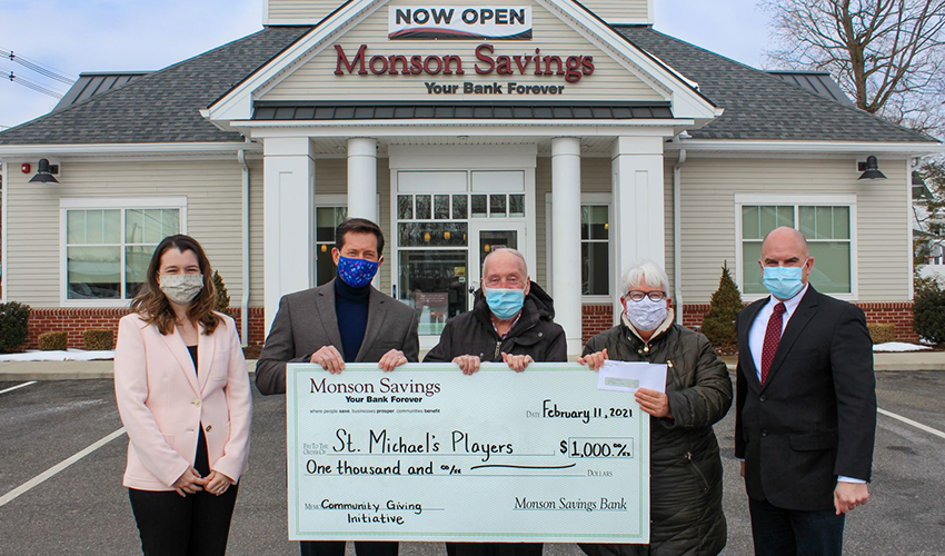 Monson Savings Bank Donates $1,000 to St. Michael's Players Musical Theatre Group in East Longmeadow