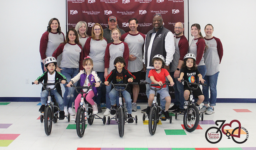Monson Savings Bank Builds Bikes for Children at YMCA for First 150 Build-a-Bike Event