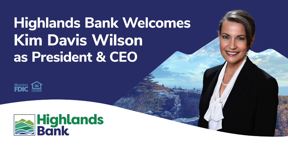 Highlands Bank Welcomes Kim Davis Wilson as President & Chief Executive Officer