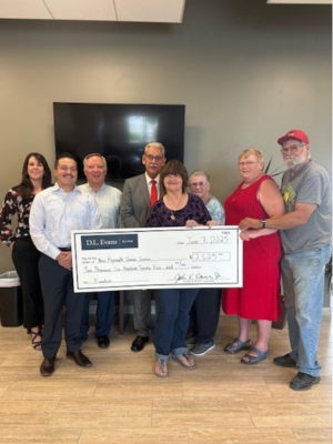 Donation to New Plymouth Senior Center
