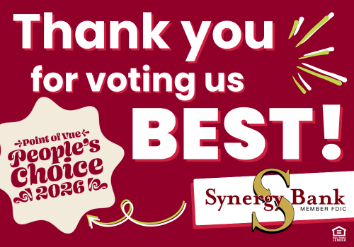 Synergy Bank Voted Best Bank