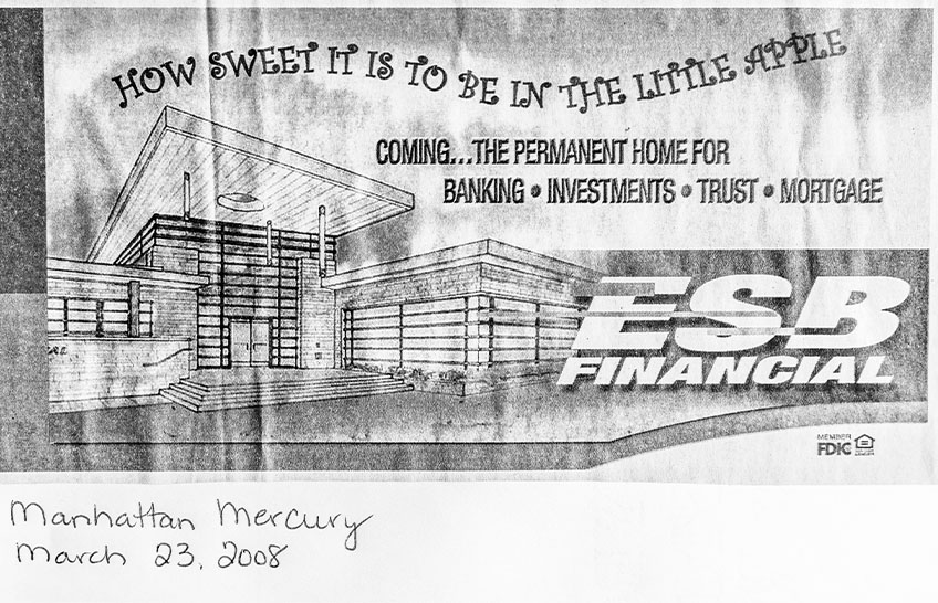Image illustrating 2006 ESB Financial – Manhattan opens bank in Manhattan