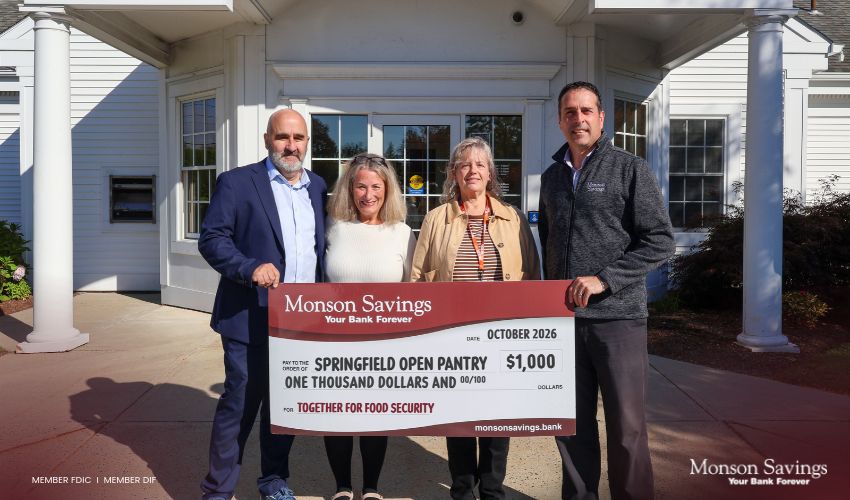 Monson Savings Bank Provides $1,000 to Support Springfield Open Pantry Community Services