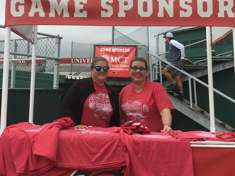 Heather and Teresha, opening weekend at LU Baseball, passing out game shirts. We proudly support our Lamar Baseball team!