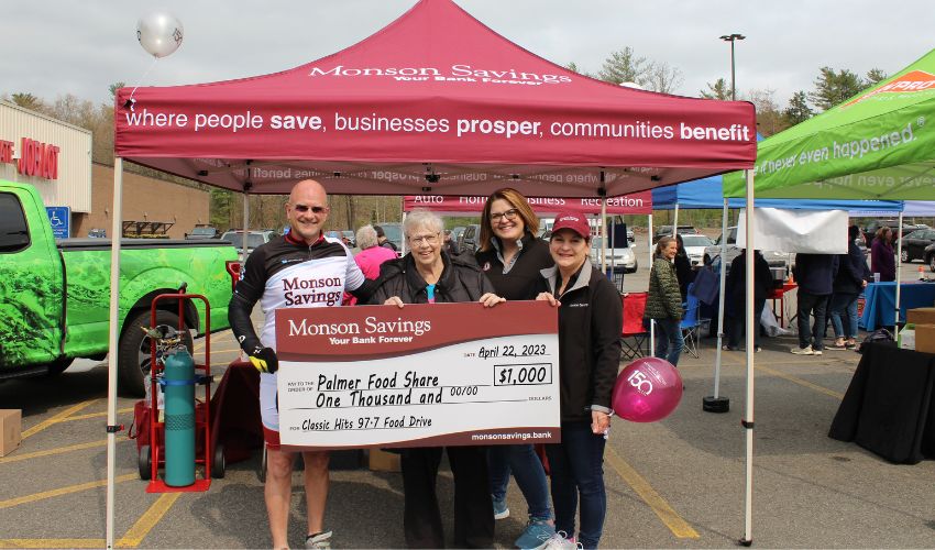 Monson Savings Bank Donates $1,000 to Palmer Food Share