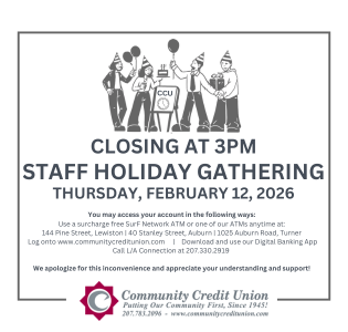 Staff Holiday Party | 3PM Branch Closures
