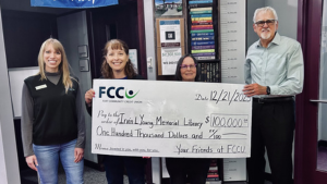 FCCU donates $100,000 to Irvin L. Young Memorial Library Capital Campaign