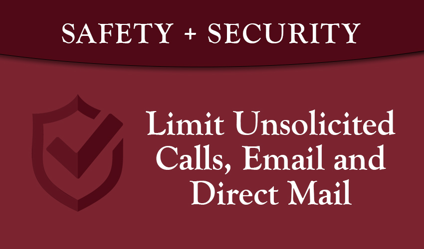 Monson Savings Bank Shares Tips on How to Limit the Amount of Unsolicited Calls, Mail, and Emails You Receive