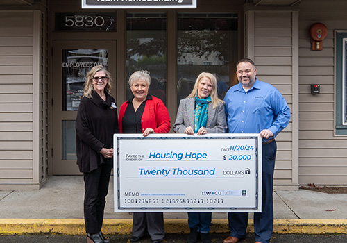 NW Plus Credit Union Donates $20,000 to Housing Hope 