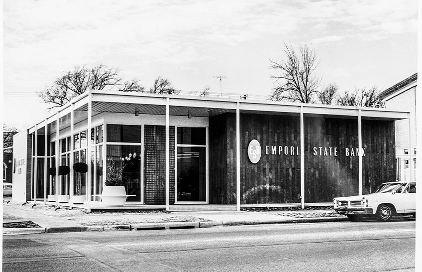 Image illustrating 1965: Emporia State Bank moves from 601 Commercial to 8th & Merchant