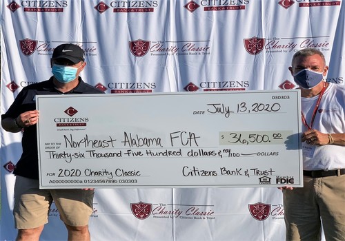 Citizens Bank & Trust reaches $211,500 total raised for Northeast Alabama FCA at Annual Charity Golf Tournament 