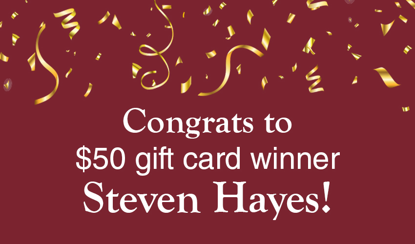 Monson Savings Bank Announces Steven Hayes as the $50 Gift Card Winner to Stephen Allen Jewelers