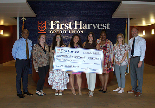First Harvest Credit Union's Charitable Journey Donates $2000 to the National Brain Tumor Society 