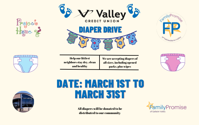 Join Valley Credit Union's Diaper Drive to Support Local Families