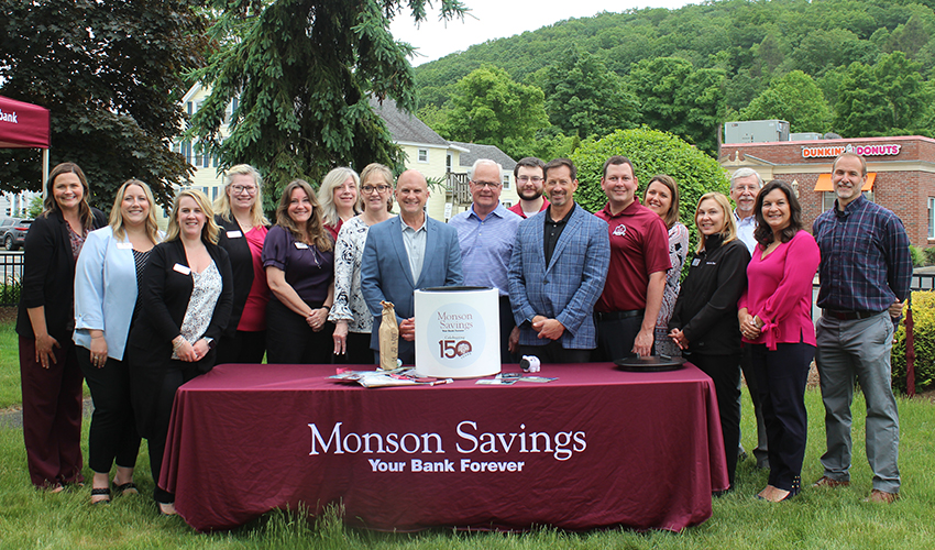 Monson Savings Bank Celebrates 150th Anniversary with Burying of Time Capsule