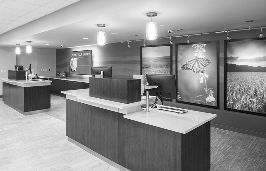 Image illustrating 2018 ESB Financial Merchant St. Bank Lobby Remodel