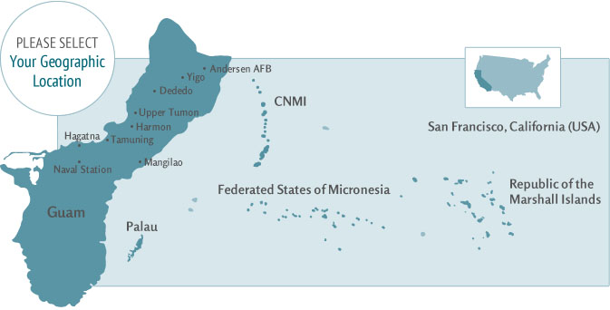 Guam Locations Map