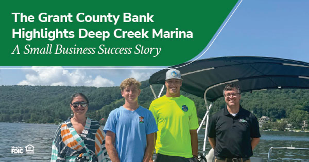 The Grant County Bank Highlights Deep Creek Marina as a Small Business Success Story