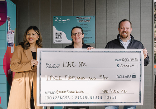 NW Plus Credit Union Donates $3,000 to LINC NW 