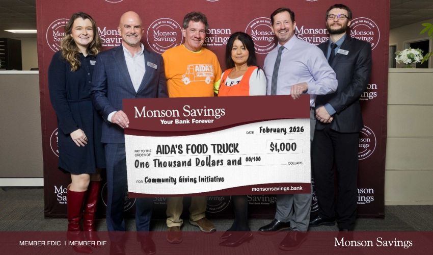 Monson Savings Bank Donates $1,000 to Aida's Food Truck