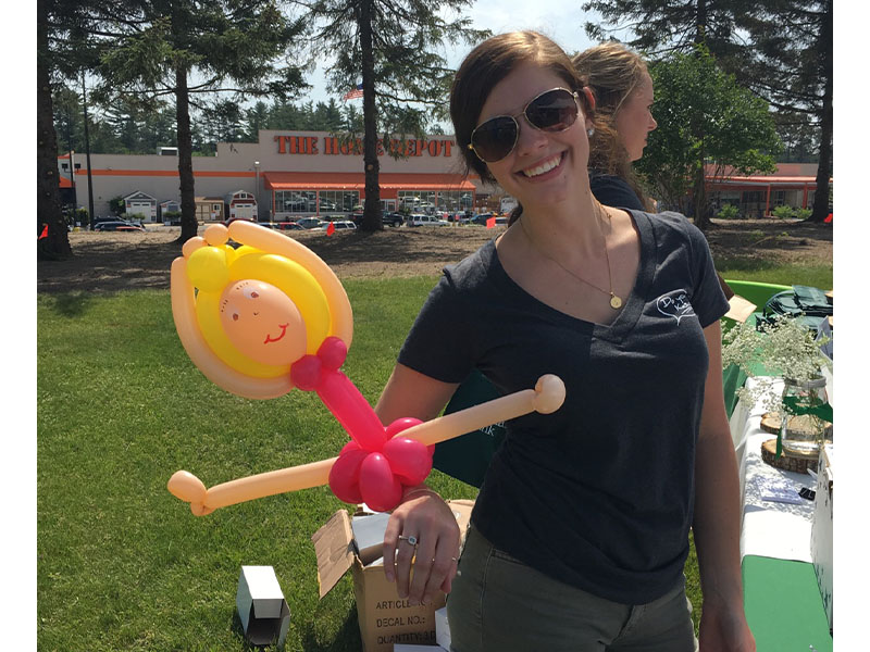 Sophia with Balloon Ballerina