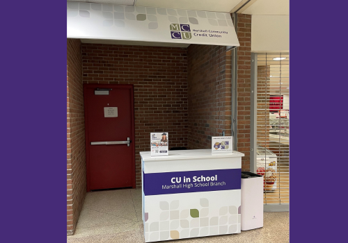 Marshall Community Credit Union Unveils Makeover to CU  in School Branch at Marshall High School