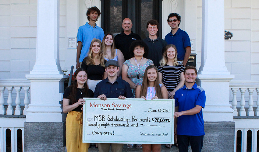 Monson Savings Bank Awards $28,000 in Scholarships to Local High School Graduates