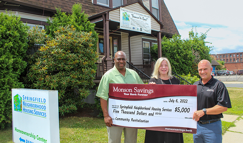 Monson Savings Bank Supports Community Revitalization with 5,000
