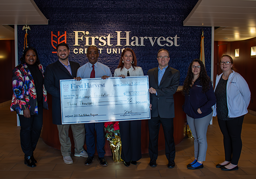 First Harvest Credit Union's Annual Pink Ribbon Program Raises $3,000 for MD Anderson Cancer Center at Cooper