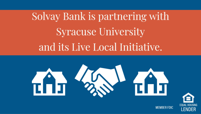 Solvay Bank Partners with Syracuse University on Live Local Initiative