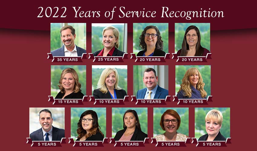 Monson Savings Bank Recognizes Employees for Years of Service
