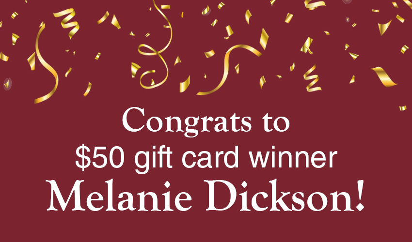 Monson Savings Bank Announces Melanie Dickson as the $50 Gift Card Winner to Reflections by Claudia