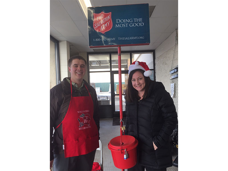 Woodland Bank employees were volunteer Bell Ringers at L&M Supply in December 2015