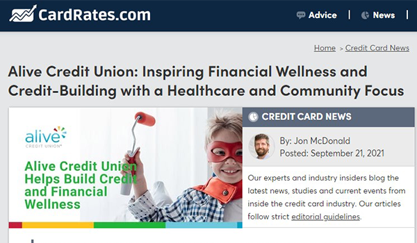 Alive CU: Inspiring Financial Wellness and credit-building with a healthcare and community focus