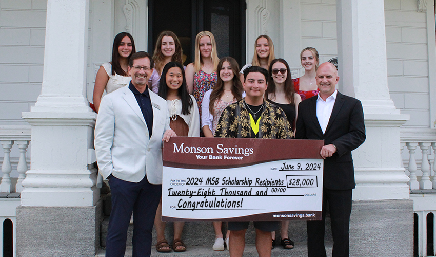 Monson Savings Bank Awards $28,000 in Scholarships to Local High School Graduates