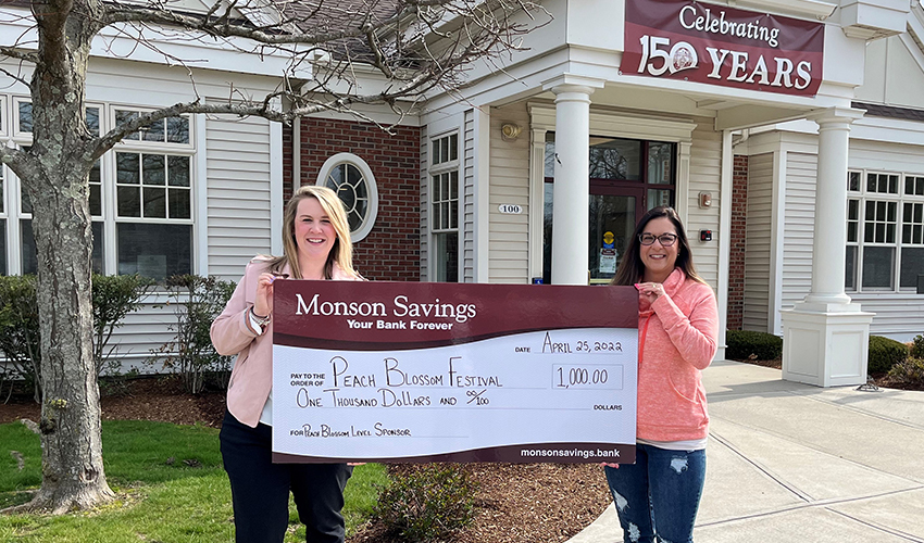 Monson Savings Bank Announces $1,000 Sponsorship of 2022 Wilbraham Peach Blossom Festival