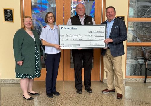 Sutton Bank Donates $10,000 to Support Emergency Assistance Program at Ashland's Kroc Corps Community Center    
