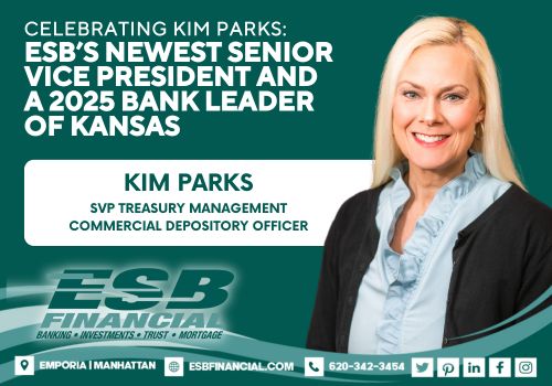 Kim Parks Promoted to SVP, Treasury Management - Commercial Depository Officer at ESB and Honored as a 2025 Bank Leader of Kansas