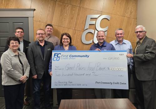 FCCU Donates $200,000 to Support Great Plains Food Bank's Mission to End Hunger