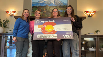 Alpine Bank's Loyalty Debit Card program began in 1997 and is an easy and effective way to give back. <a href="https://www.alpinebank.com/about-us/giving-back/loyalty-debit-card.html">Learn More</a>