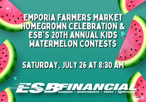 Emporia Farmers Market Homegrown Celebration & ESB's 20th annual kids Watermelon Contests Emporia Farmers Market Homegrown Celebration & ESB's 20th annual kids Watermelon Contests